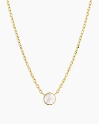 Rose Marble Coin Necklace