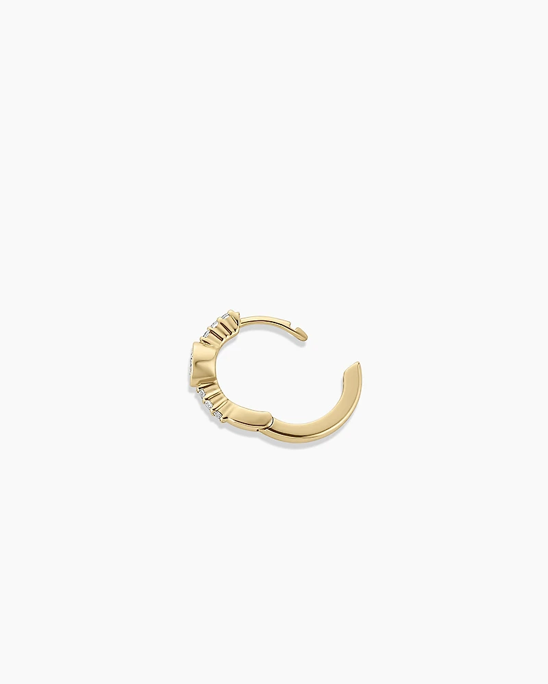 Lab Grown Diamond Circle Single Huggie