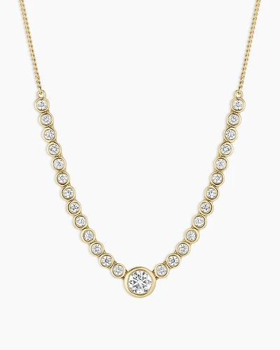 Lab Grown Diamond Circle Row Necklace