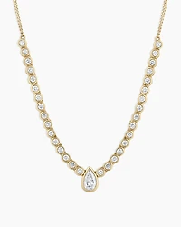 Lab Grown Diamond Pear Row Necklace