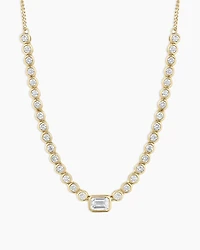 Lab Grown Diamond Emerald Row Necklace