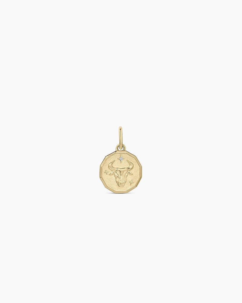 Diamond Zodiac Coin Charm