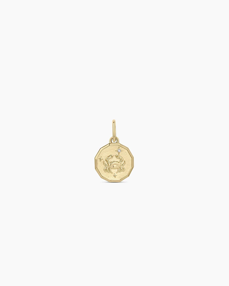 Diamond Zodiac Coin Charm