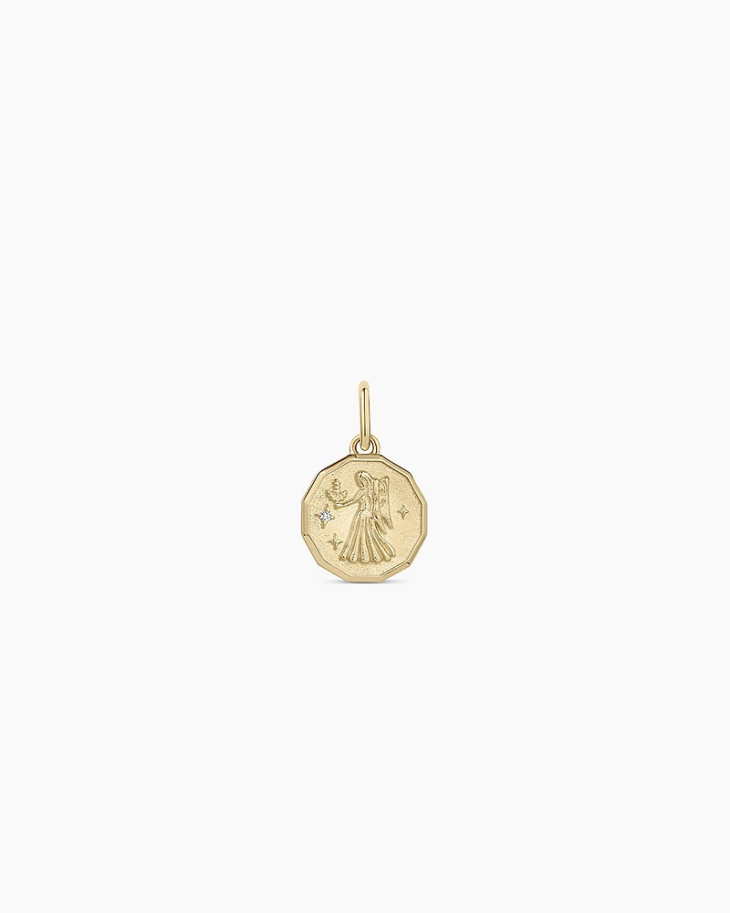 Diamond Zodiac Coin Charm