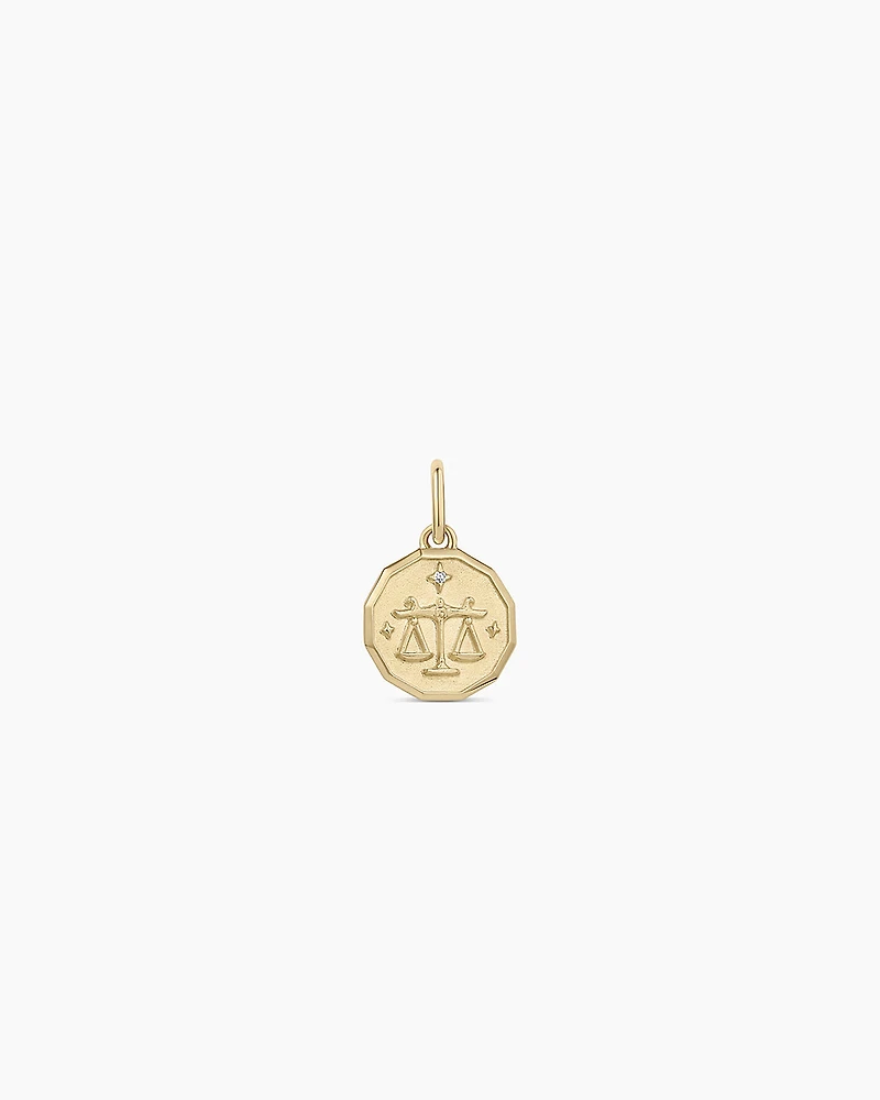 Diamond Zodiac Coin Charm