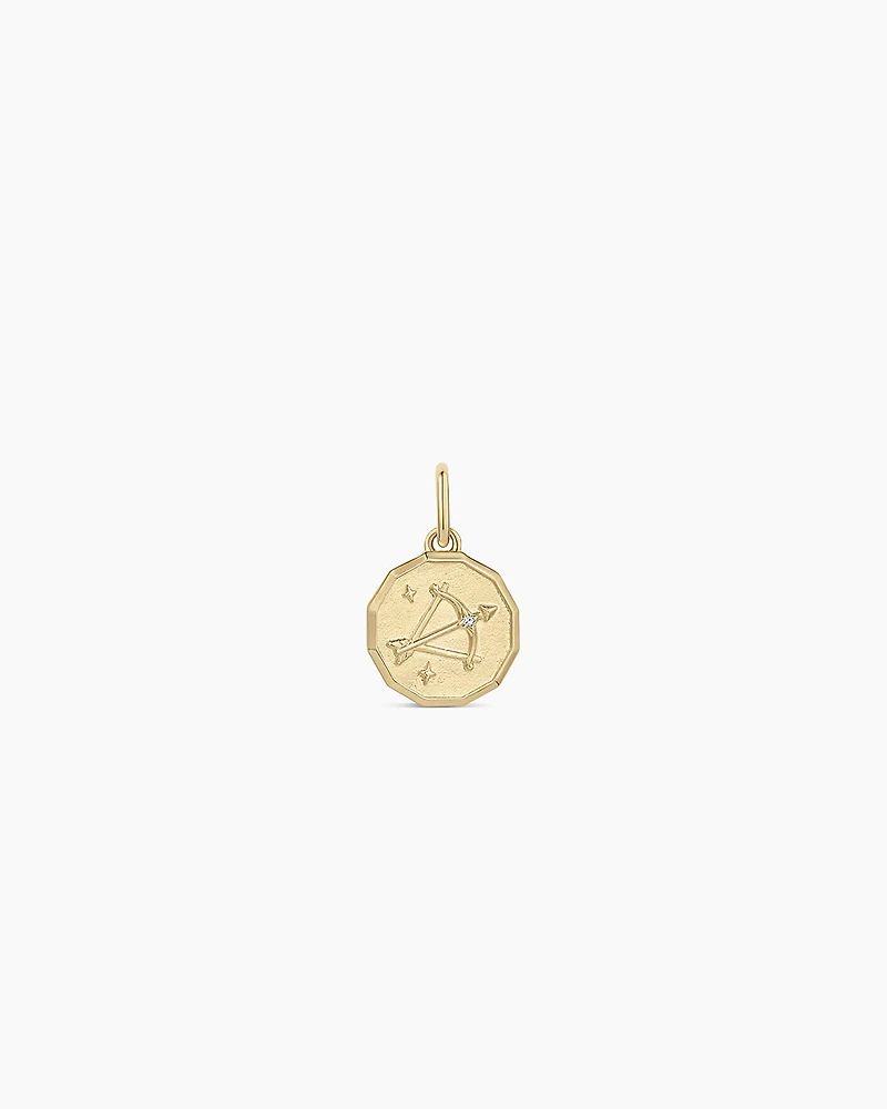 Diamond Zodiac Coin Charm