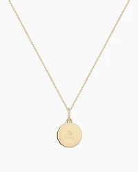 Diamond Zodiac Coin Charm Necklace