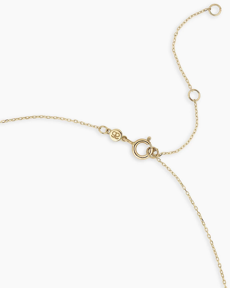 Diamond Zodiac Coin Charm Necklace