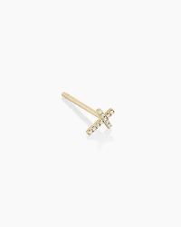 Diamond Cross Single Stud