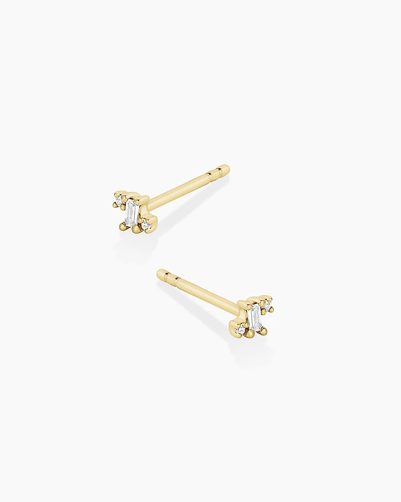 Diamond and White Sapphire Amara Cluster Studs