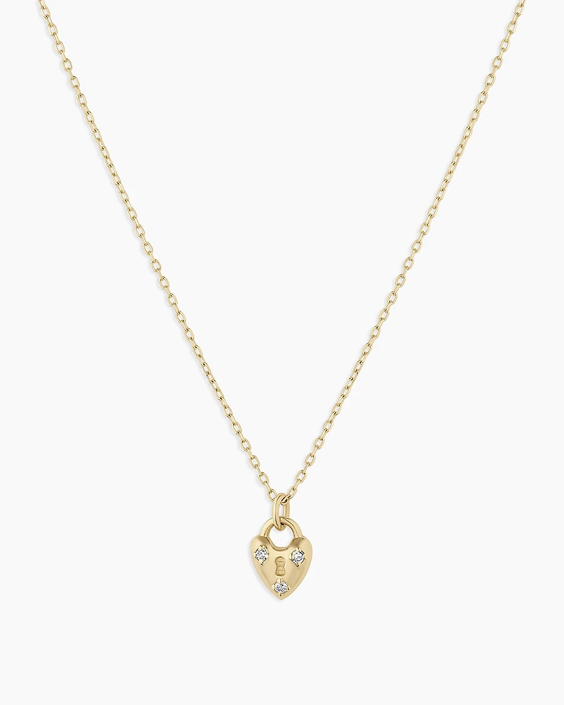 Diamond Bond Lock Necklace