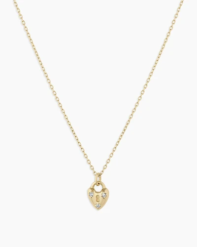 Diamond Bond Lock Necklace