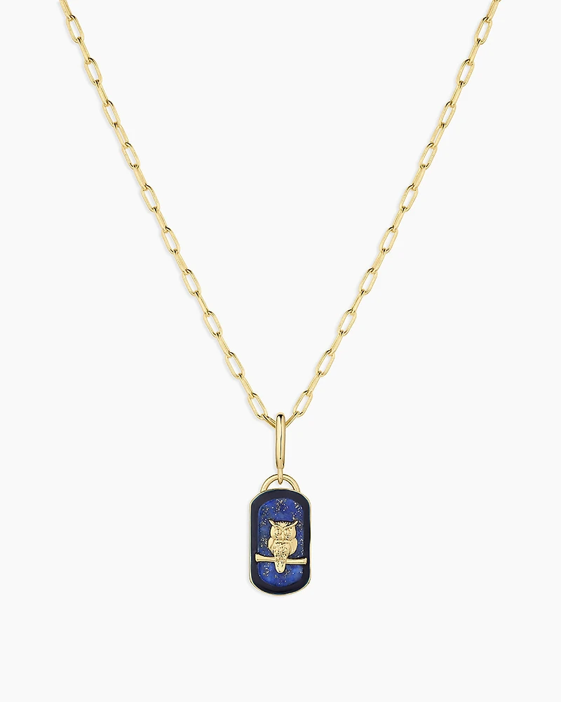 Power Gemstone Parker Charm Necklace Wisdom