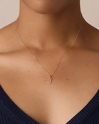 Diamond Script Alphabet Charm