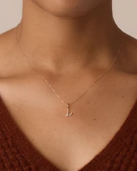 Diamond Script Alphabet Charm