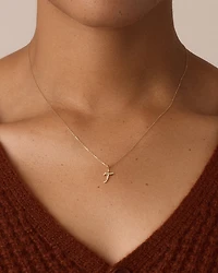 Diamond Script Alphabet Charm