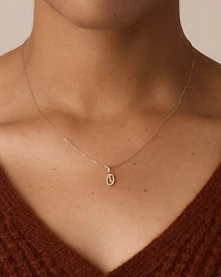 Diamond Script Alphabet Charm Necklace