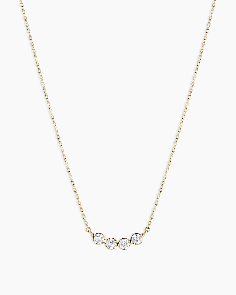 Lab Grown Diamond Halo Cluster Necklace