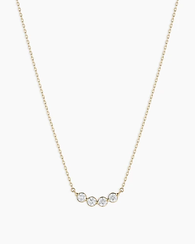 Lab Grown Diamond Halo Cluster Necklace