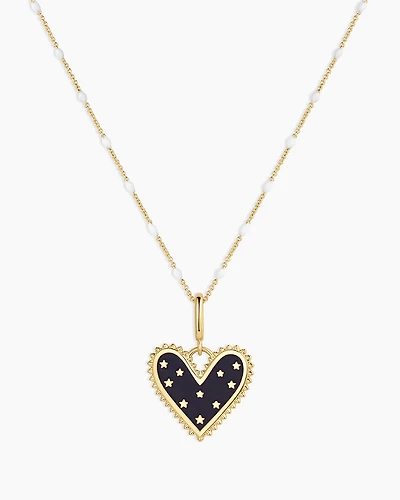 Vintage Heart Star Charm Necklace