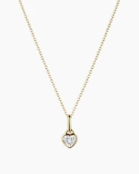 Lab Grown Diamond Heart Charm Necklace