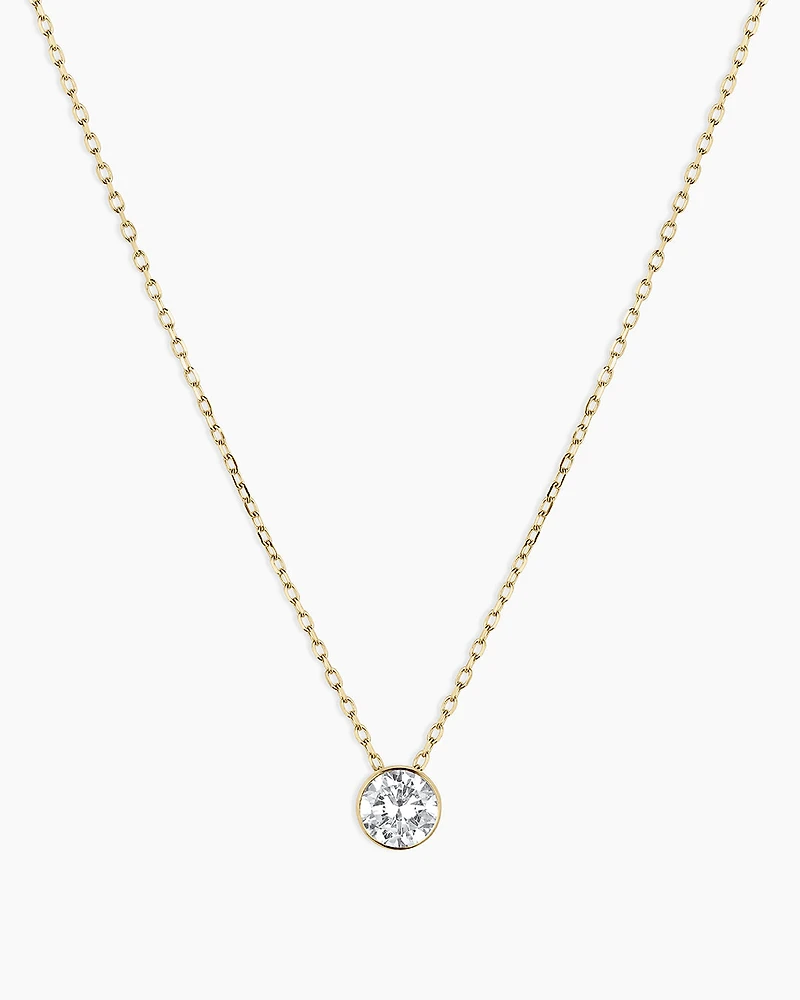 Lab Grown Diamond Halo Necklace