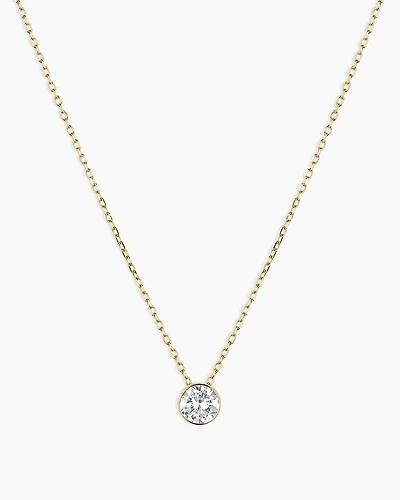 Lab Grown Diamond Halo Necklace