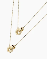 Diamond Bond Interlocking Rose Necklace