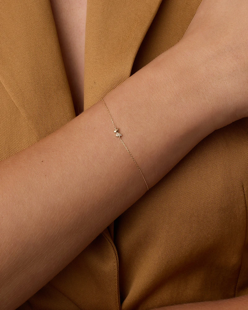 Diamond Bond Butterfly Bracelet
