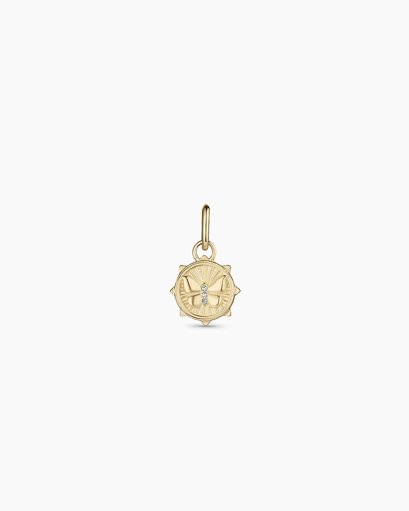 Diamond Butterfly Charm