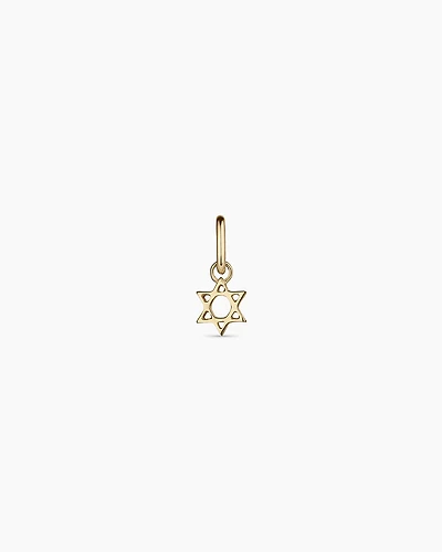 14k Gold Star of David Charm