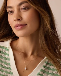 14k Gold Pearl Charm