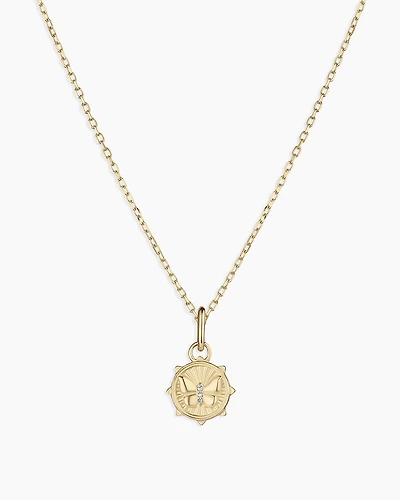 Diamond Butterfly Charm Necklace