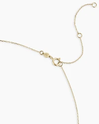 14k Gold Pearl Charm Necklace