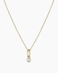 Lab Grown Diamond Halo Charm Necklace