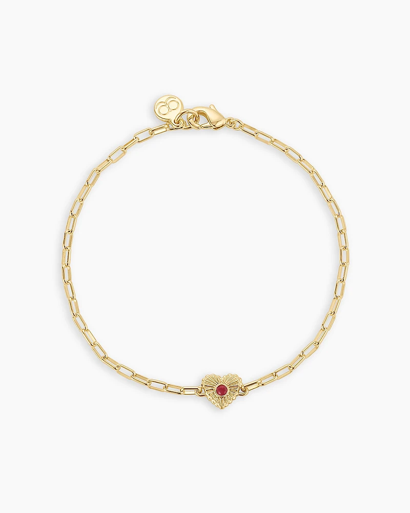 Birthstone Heart Bracelet