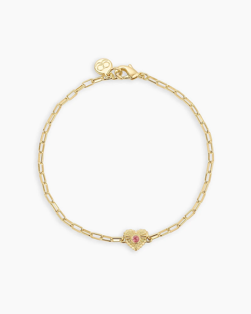 Birthstone Heart Bracelet