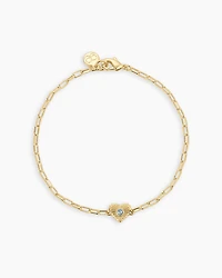 Birthstone Heart Bracelet