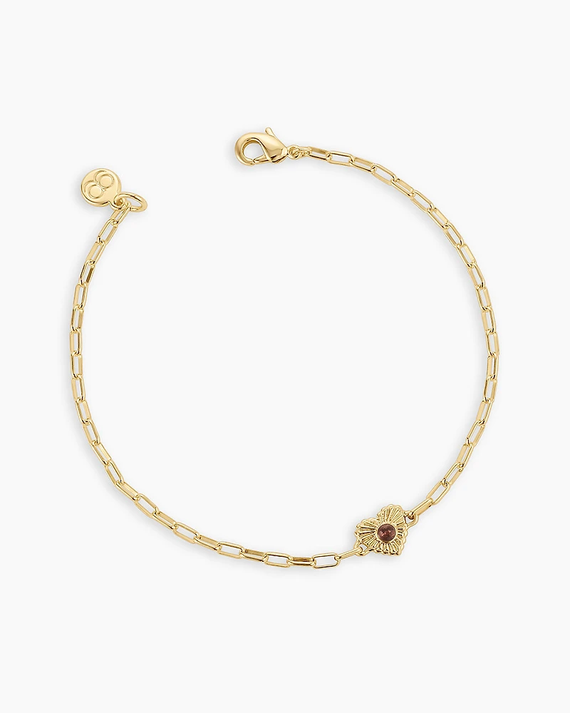 Birthstone Heart Bracelet