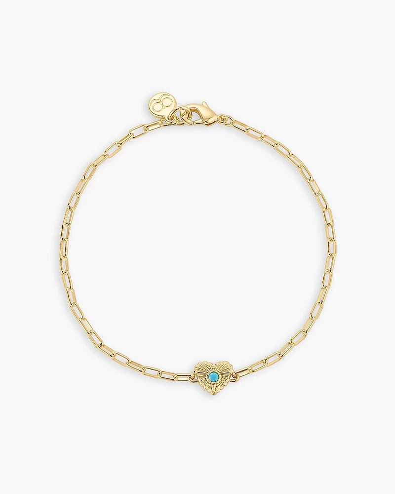 Birthstone Heart Bracelet