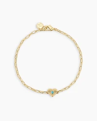 Birthstone Heart Bracelet