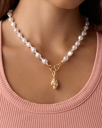 Gold Tulip Shell Parker Charm