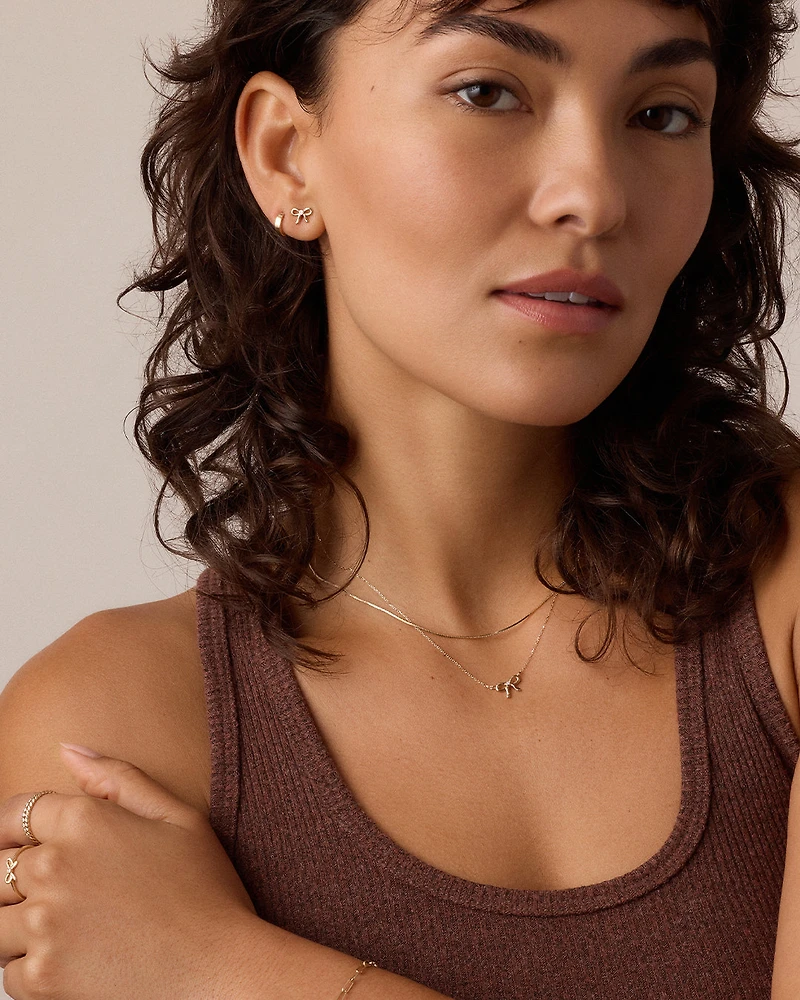 Diamond Put a Bow on it Studs