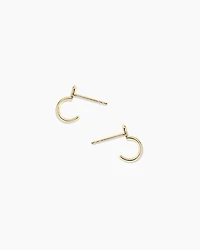 Diamond Heart Stud Huggies