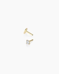 Lab Grown Diamond Solitaire Flat Back Single Stud