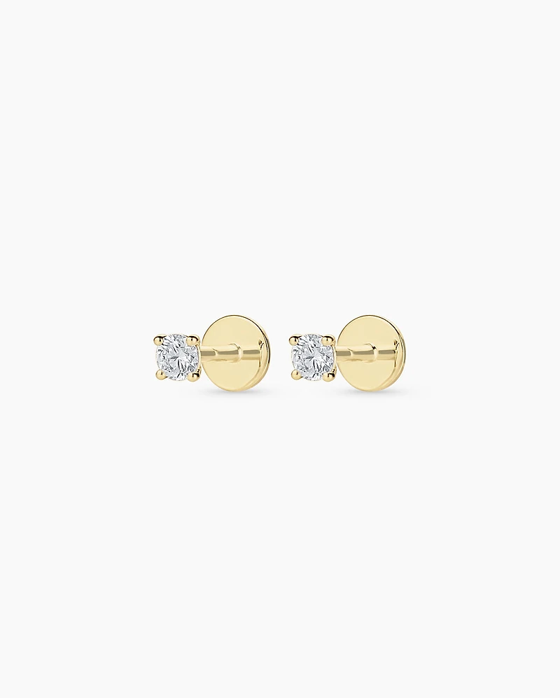 Lab Grown Diamond Solitaire Flat Back Studs