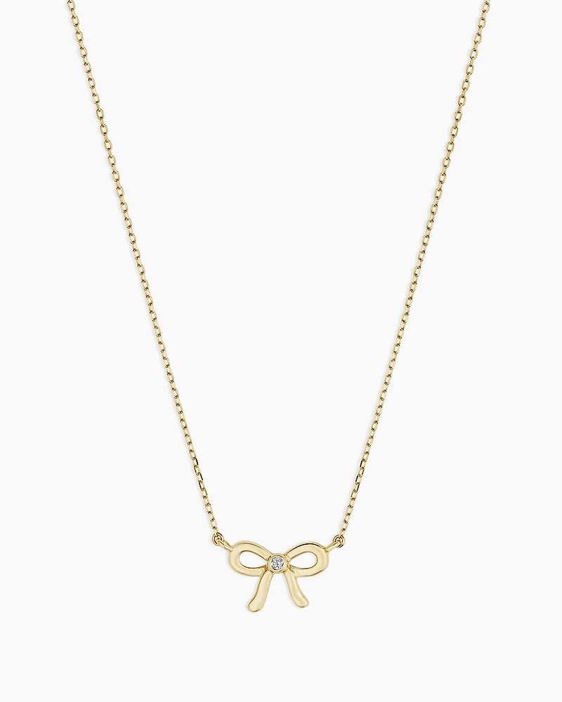 Diamond Put a Bow on it Necklace