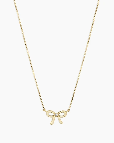 Diamond Put a Bow on it Necklace