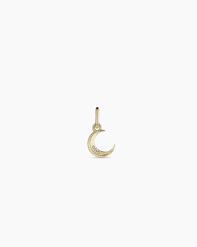 Diamond Crescent Charm