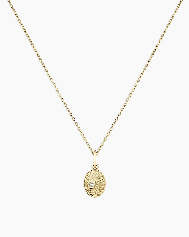 Diamond Beach Charm Necklace